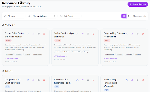 Resource Library Screenshot